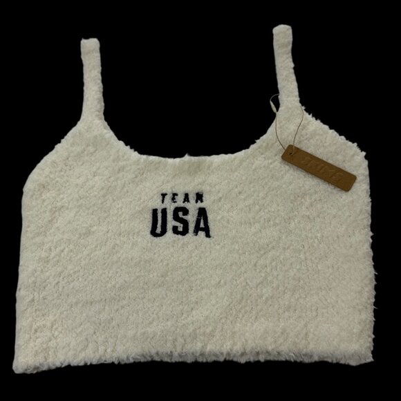SKIMS Cozy Knit Tank Top Team USA White L/XL - Picture 8 of 8